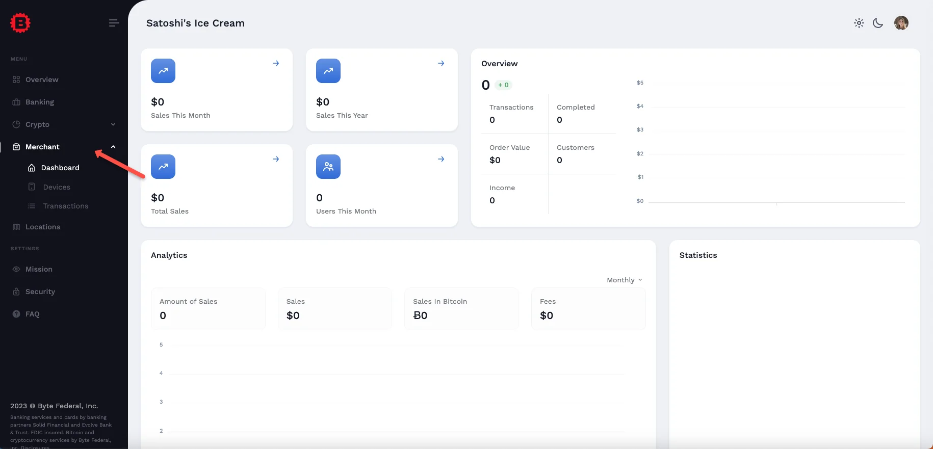 Merchant backend feature list